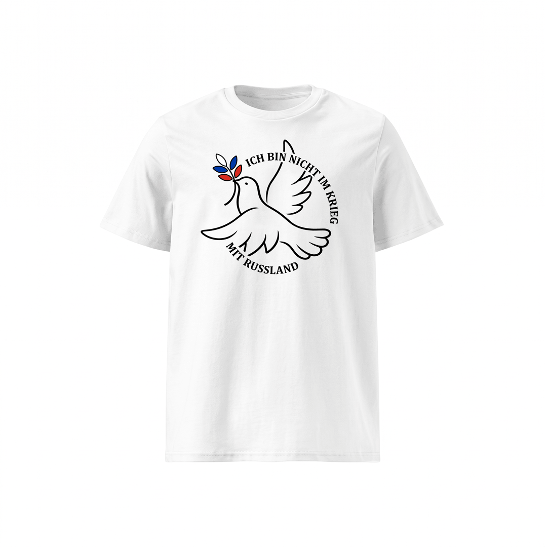 T-Shirt „Ich bin nicht im Krieg mit Russland“