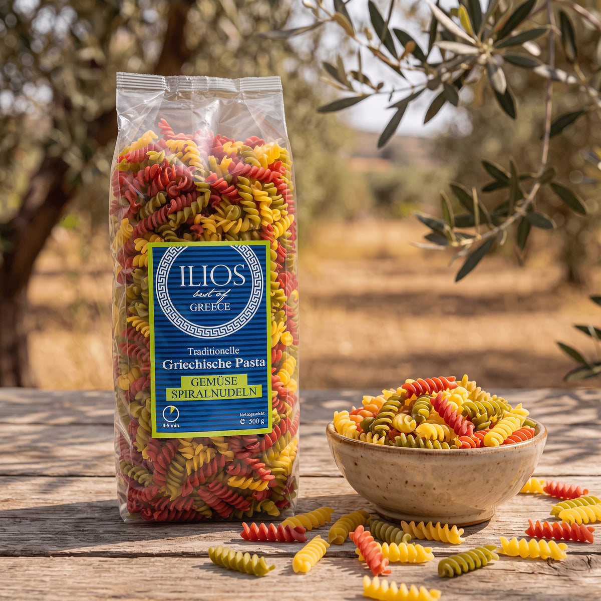 Pasta Foloi Bunte Fussili Gemüsespiralnudeln
