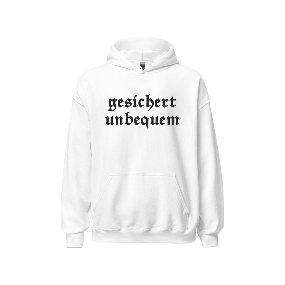 Kapuzenpullover „Gesichert unbequem“