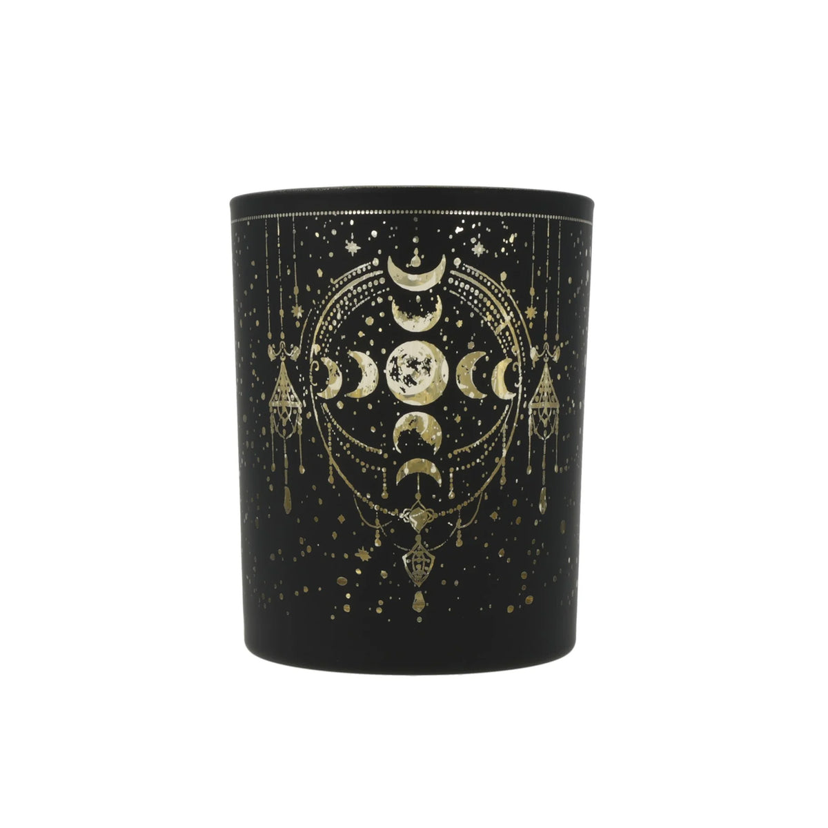 Kerzenhalter Mondphasen aus Glas, Detailansicht