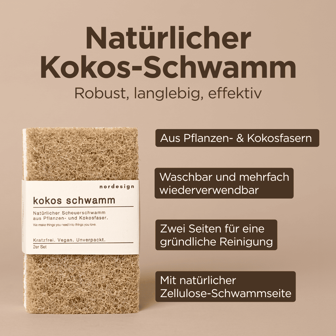 Kokos-Schwamm (2er Set)
