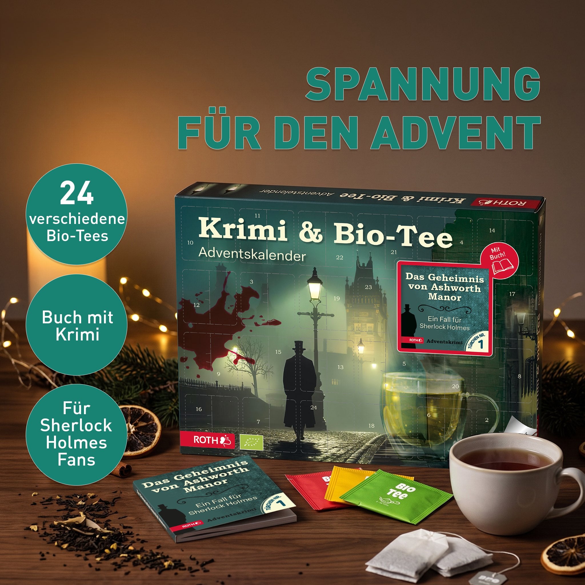 Krimi und Bio Tee Adventskalender