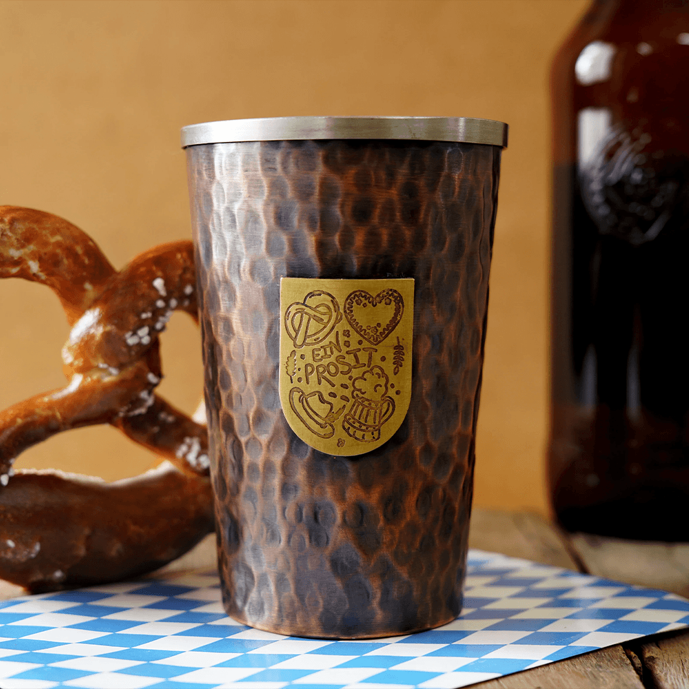 Kupfer Bierkrug gehämmert