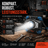 LED-Arbeitslampe mit Akku, 1500 Lumen und Zoom-Funktion