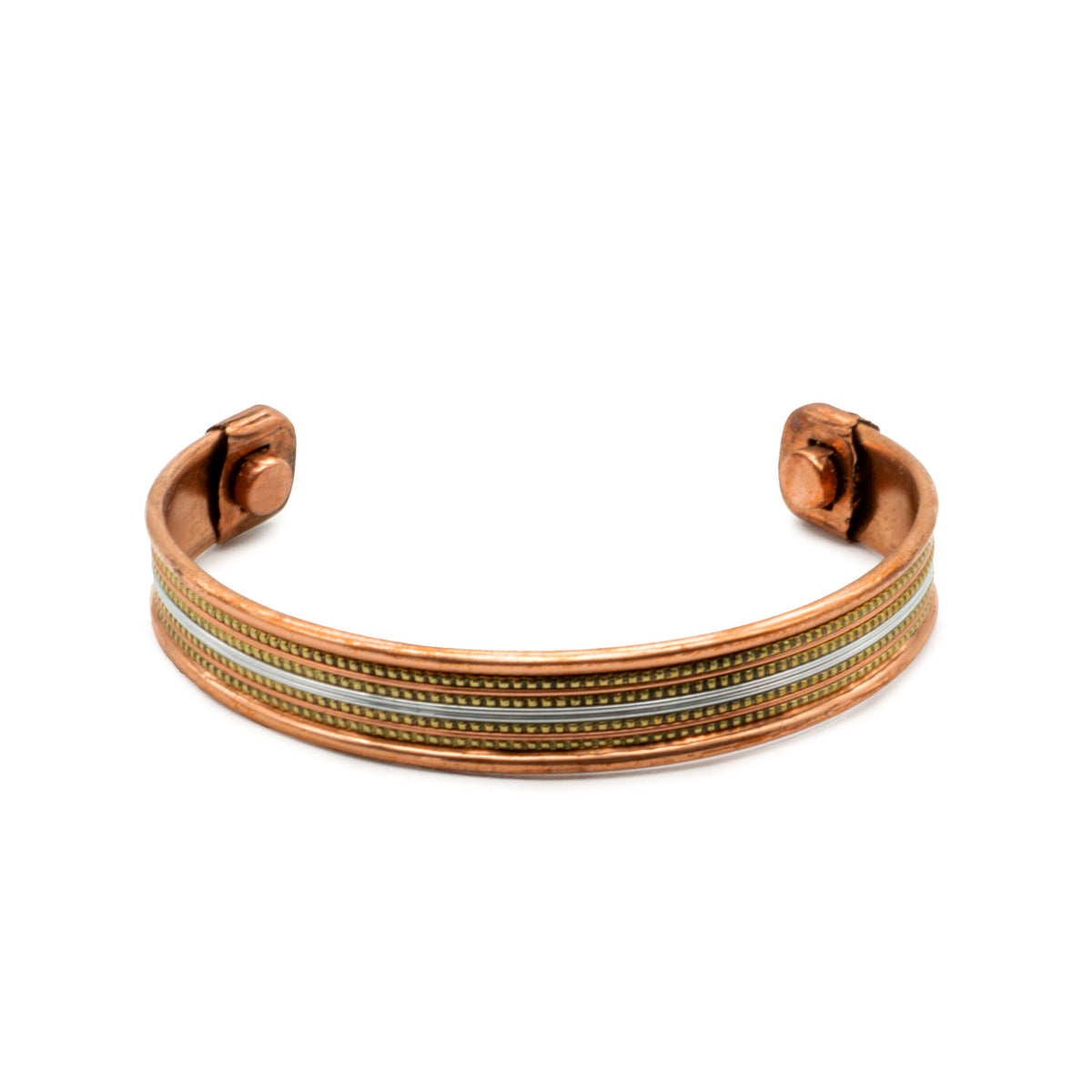 Magnetisches Kupferarmband „Linienmuster“