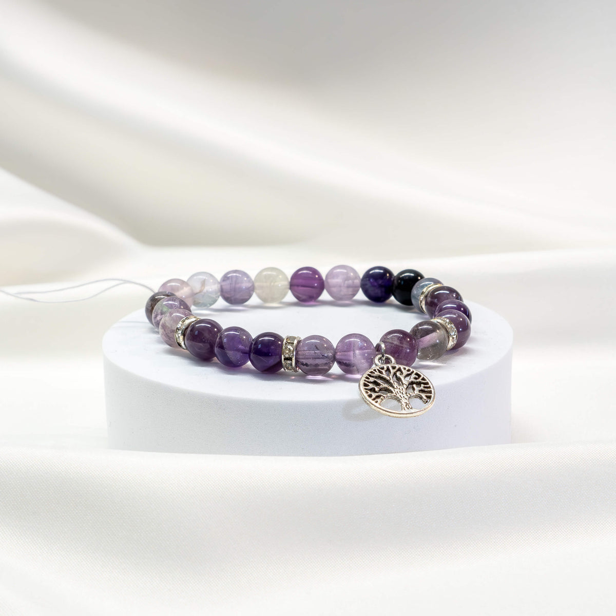Mala Armband Amethyst mit Lotus