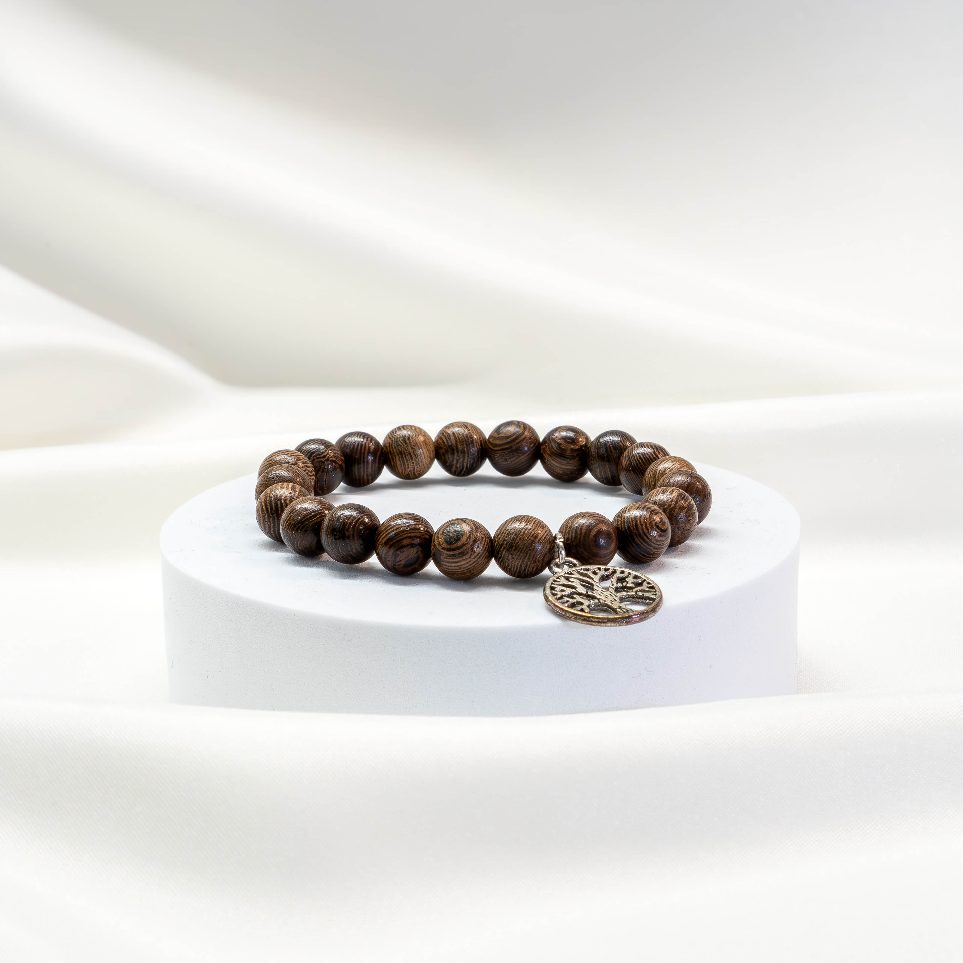 Mala Armband Wengeholz mit Baum des Lebens