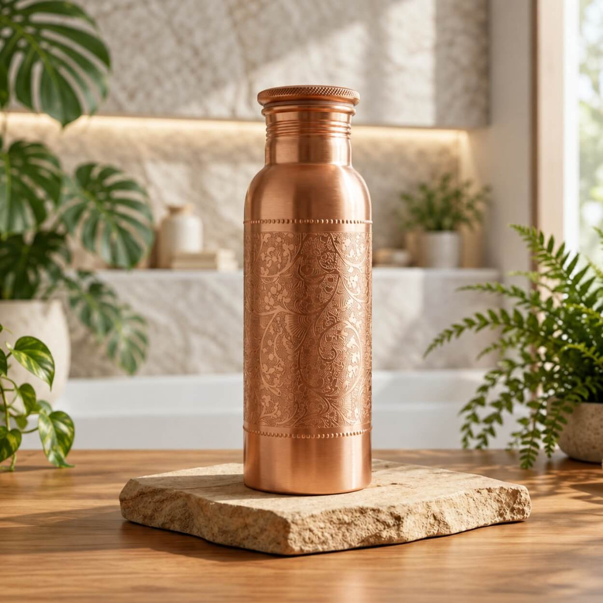 Kupferflasche mit Mandala