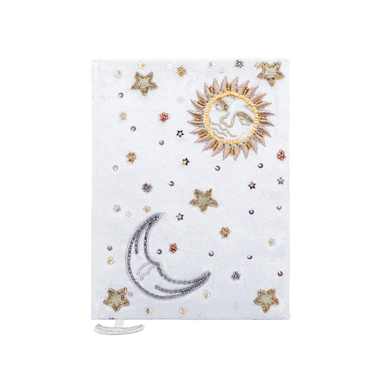 Notizbuch Samt weiß mit Sonne und Mond – Innenseiten