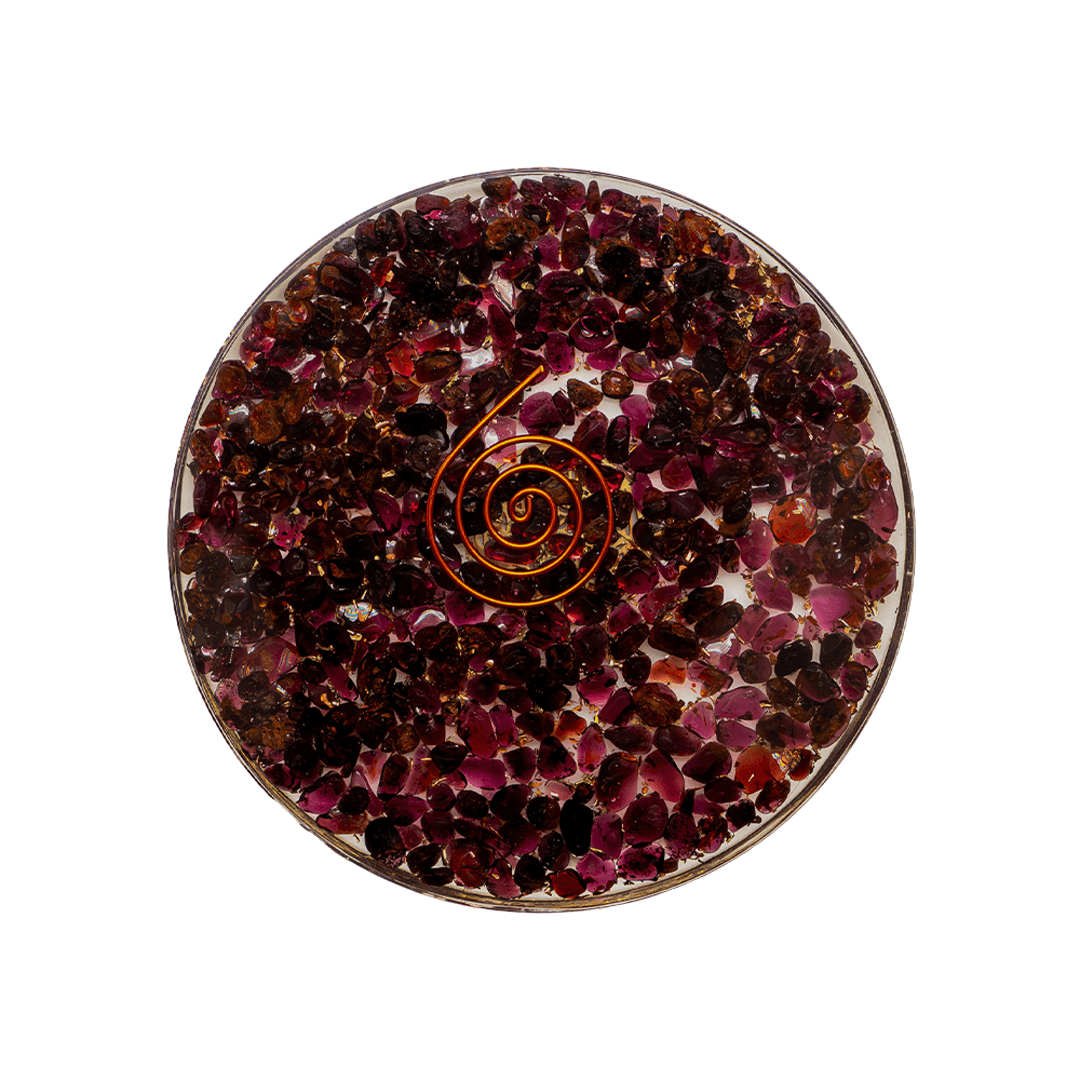 Orgon Untersetzer mit Granat