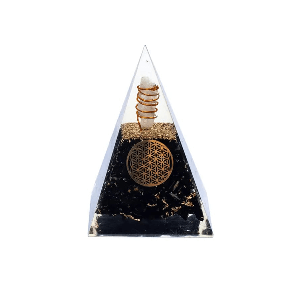 Orgonit Pyramide Turmalin Blume des Lebens