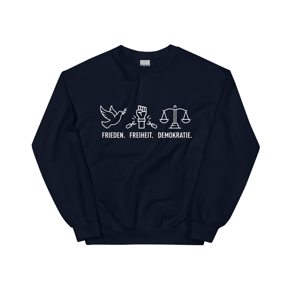 Pullover „Frieden. Freiheit. Demokratie.“