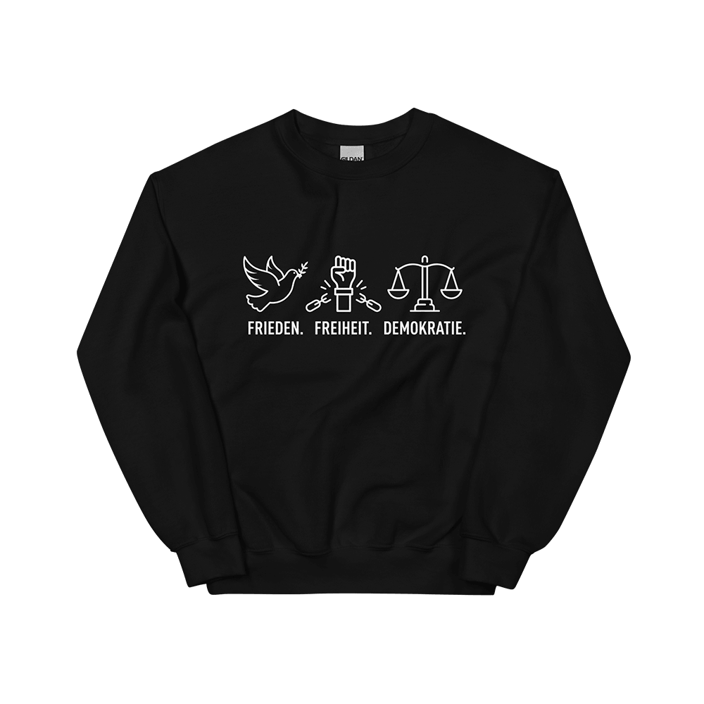 Pullover „Frieden. Freiheit. Demokratie.“