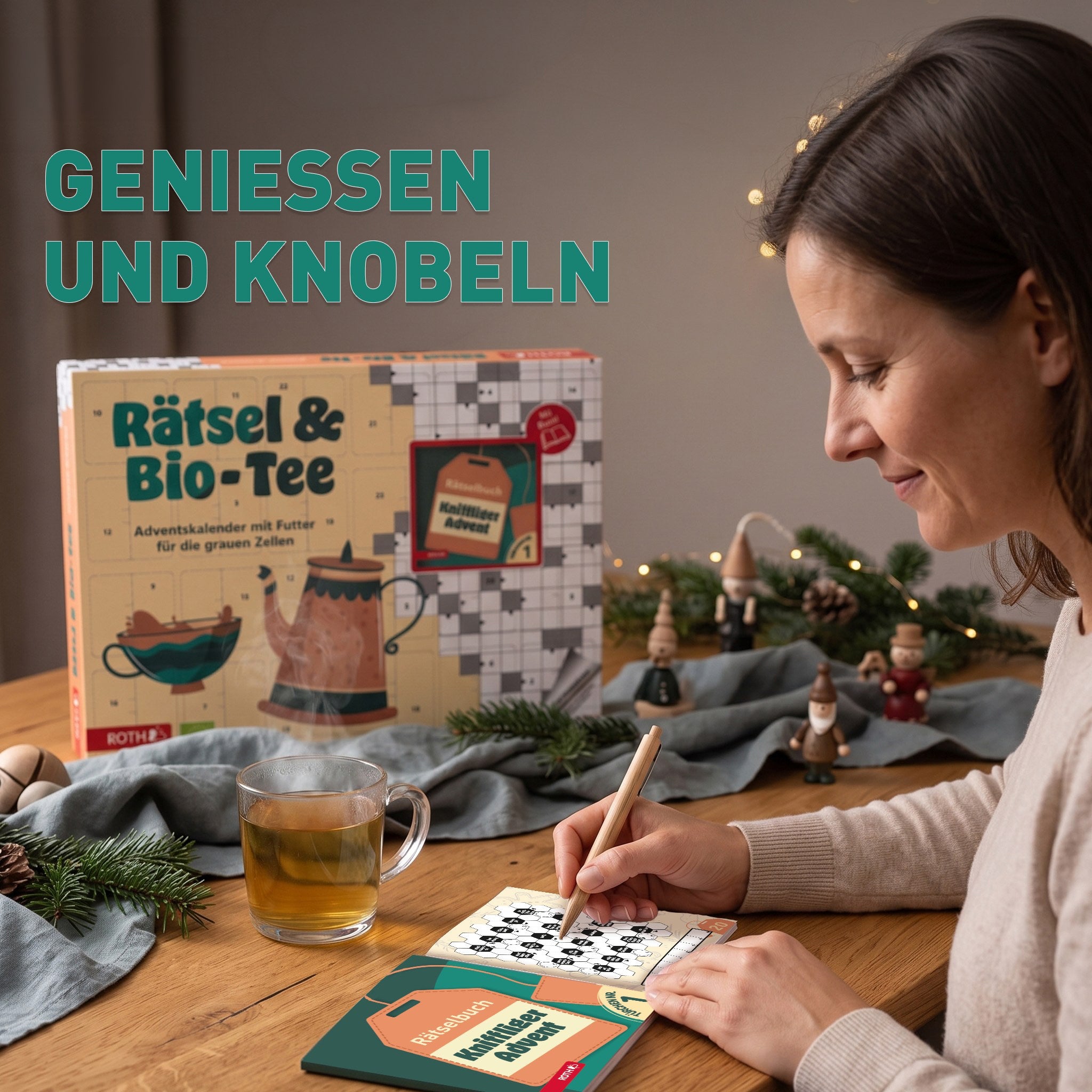 Rätsel und Bio Tee Adventskalender