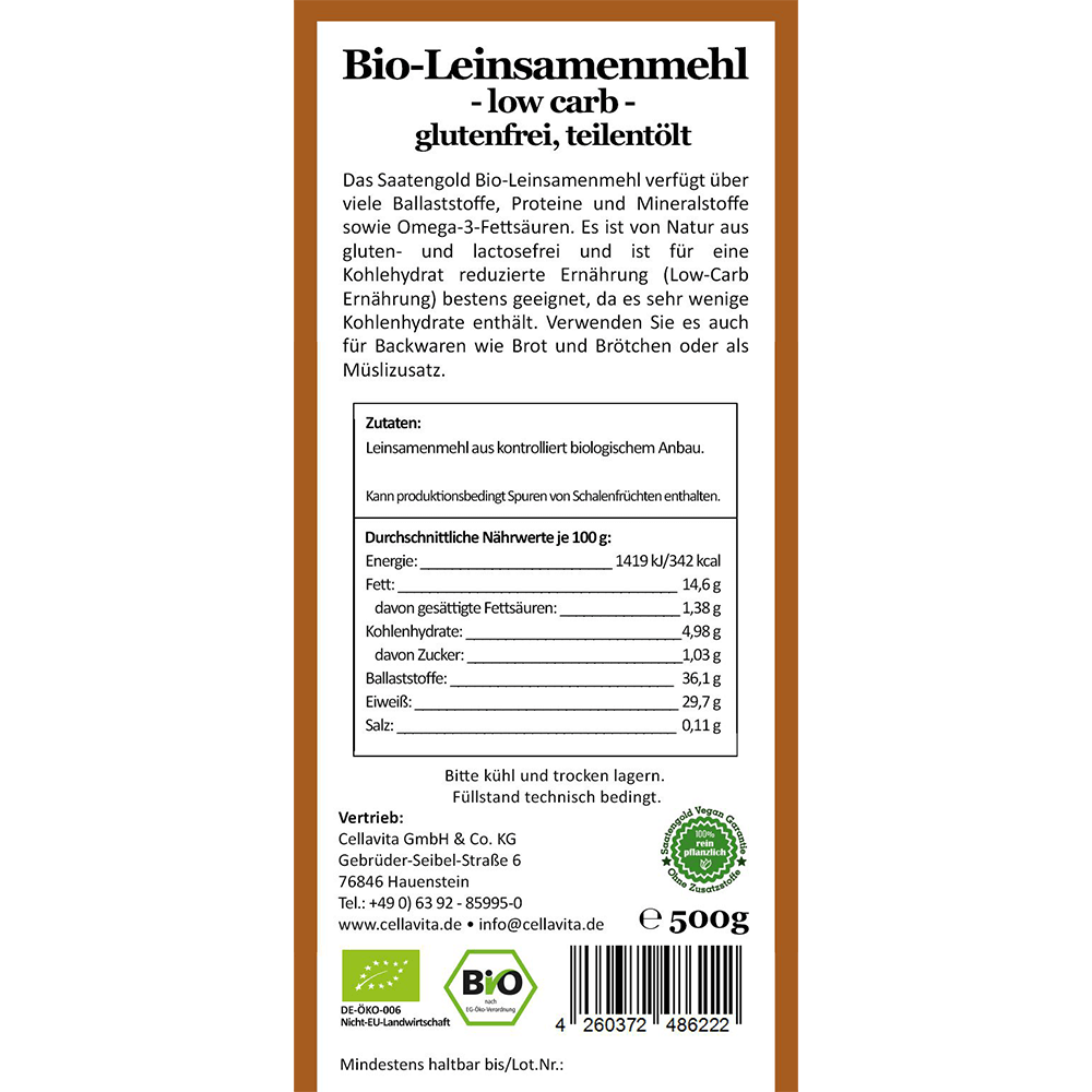 Bio Leinsamenmehl
