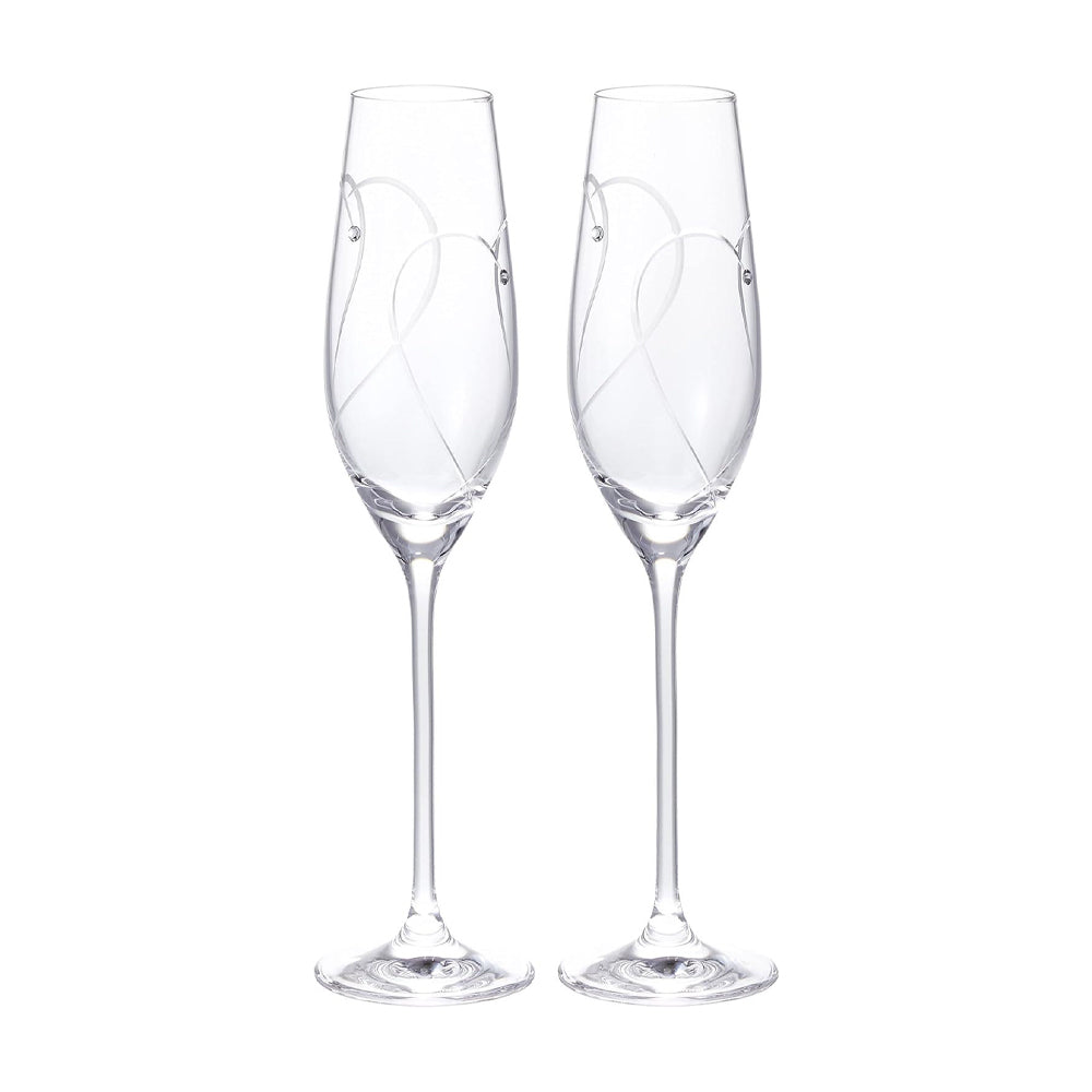 Berndorf Sektgläser mit Herz und Swarovski®-Kristallen (2er Set)