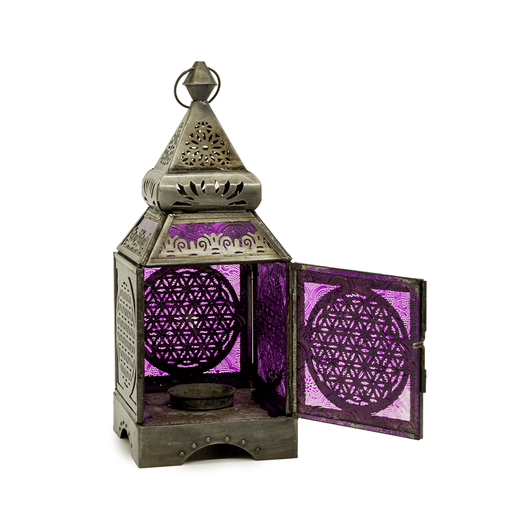 Stimmungsvoller Teelichthalter „Lotus“ im Vintage-Look