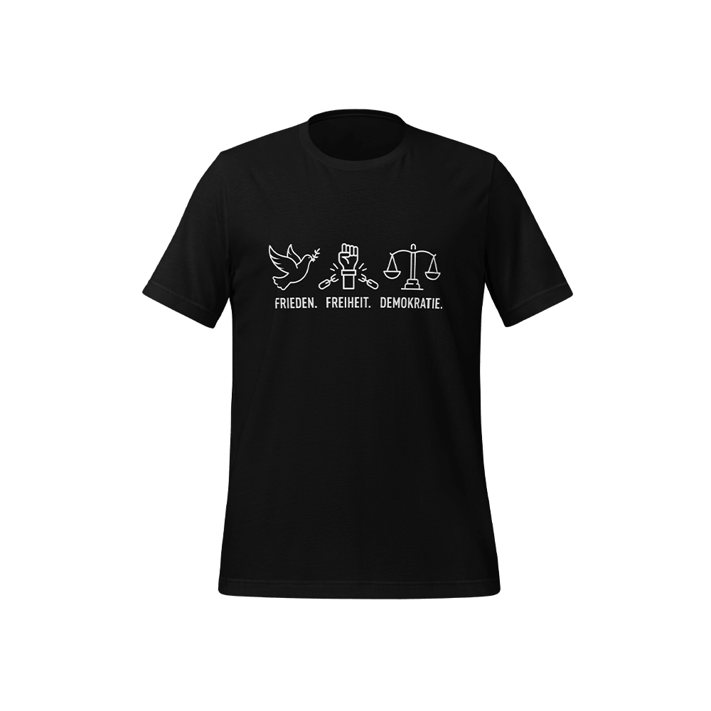 T-Shirt „Frieden. Freiheit. Demokratie.“