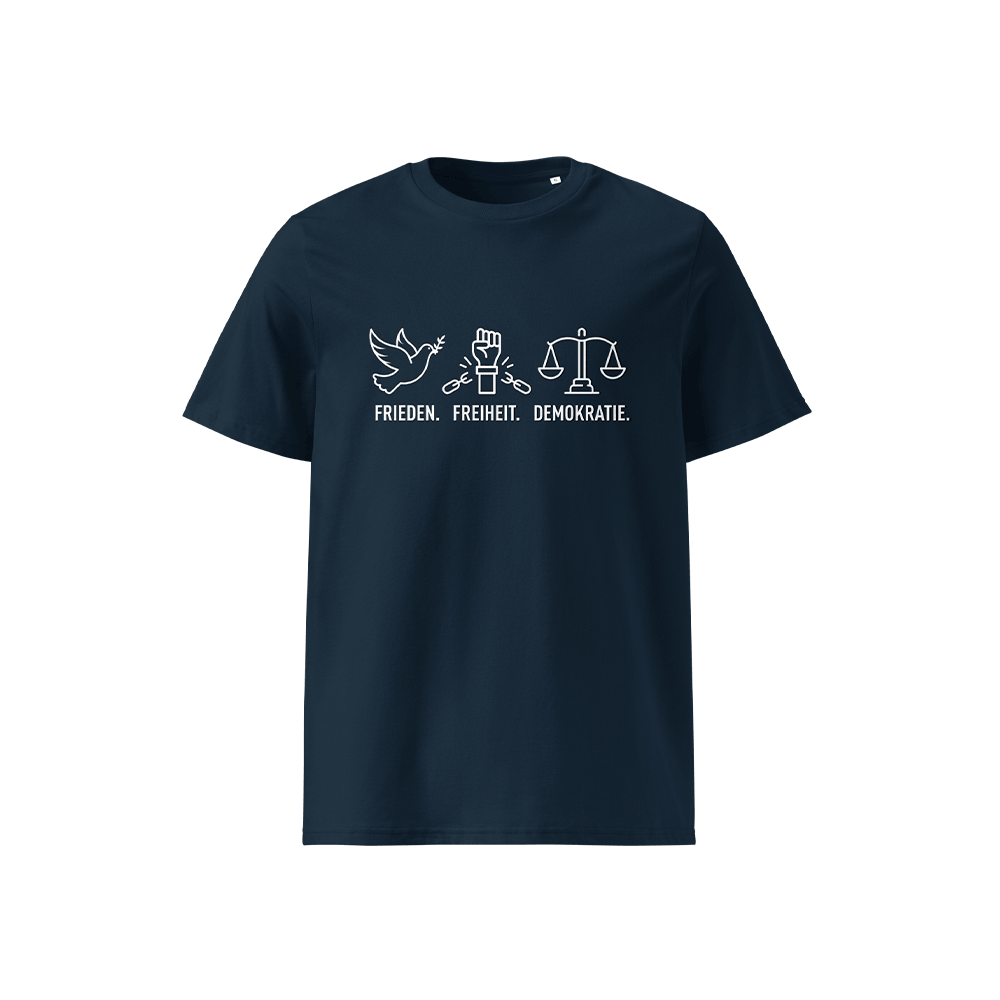 T-Shirt „Frieden. Freiheit. Demokratie.“
