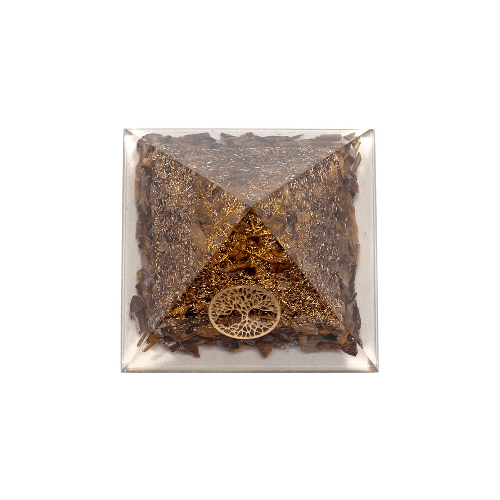 Tigerauge Pyramide mit Lebensbaum