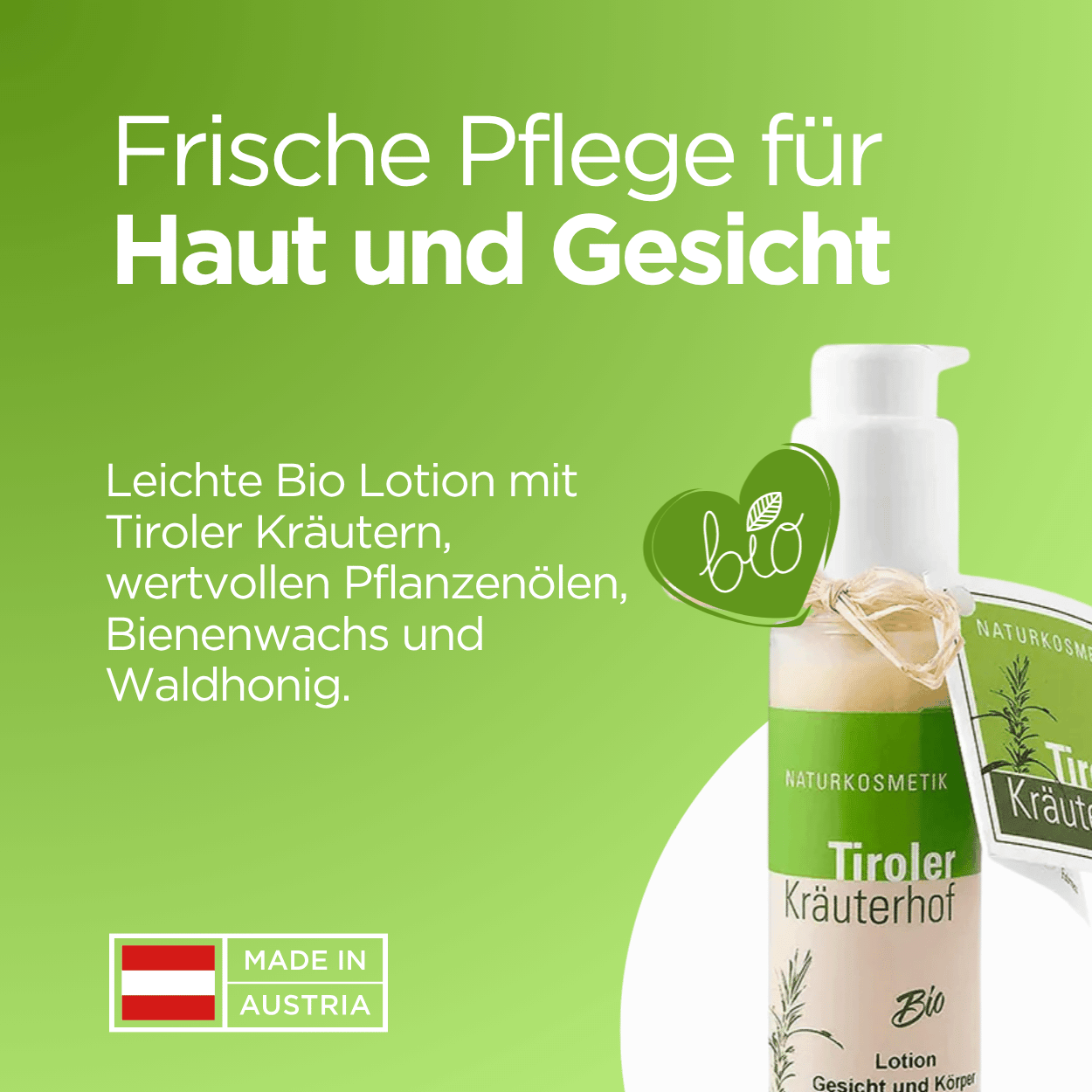 Bio Lotion für Körper und Gesicht