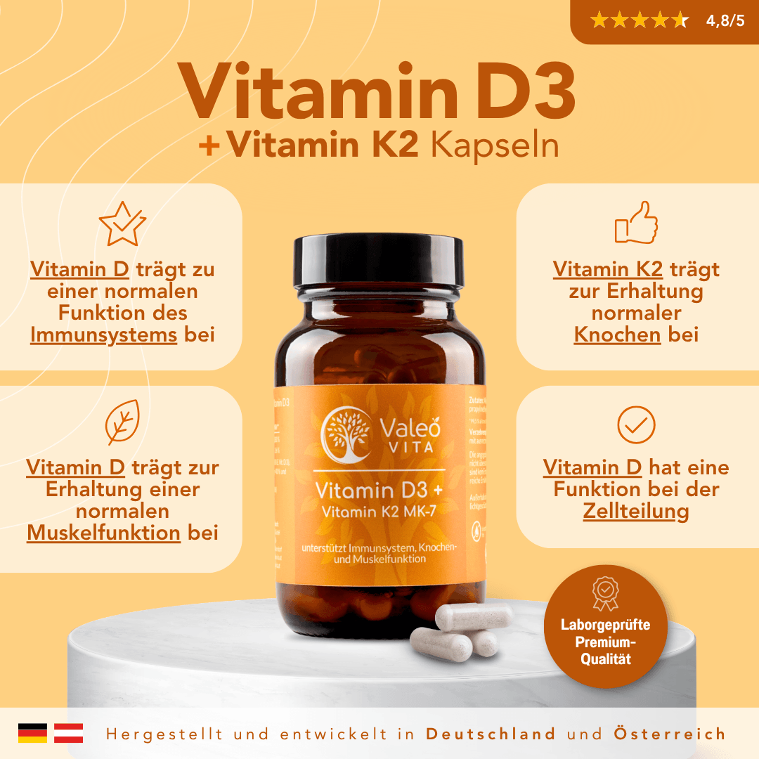Vitamin D3 + K2 Kapseln