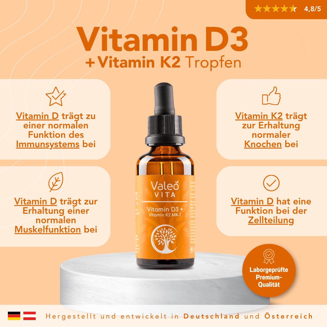 Vitamin D3 + Vitamin K2 Tropfen
