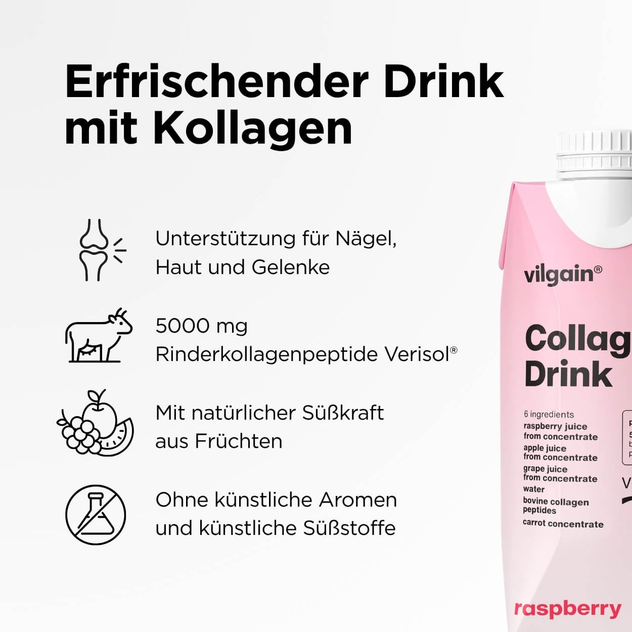 Kollagen Getränk Himbeere