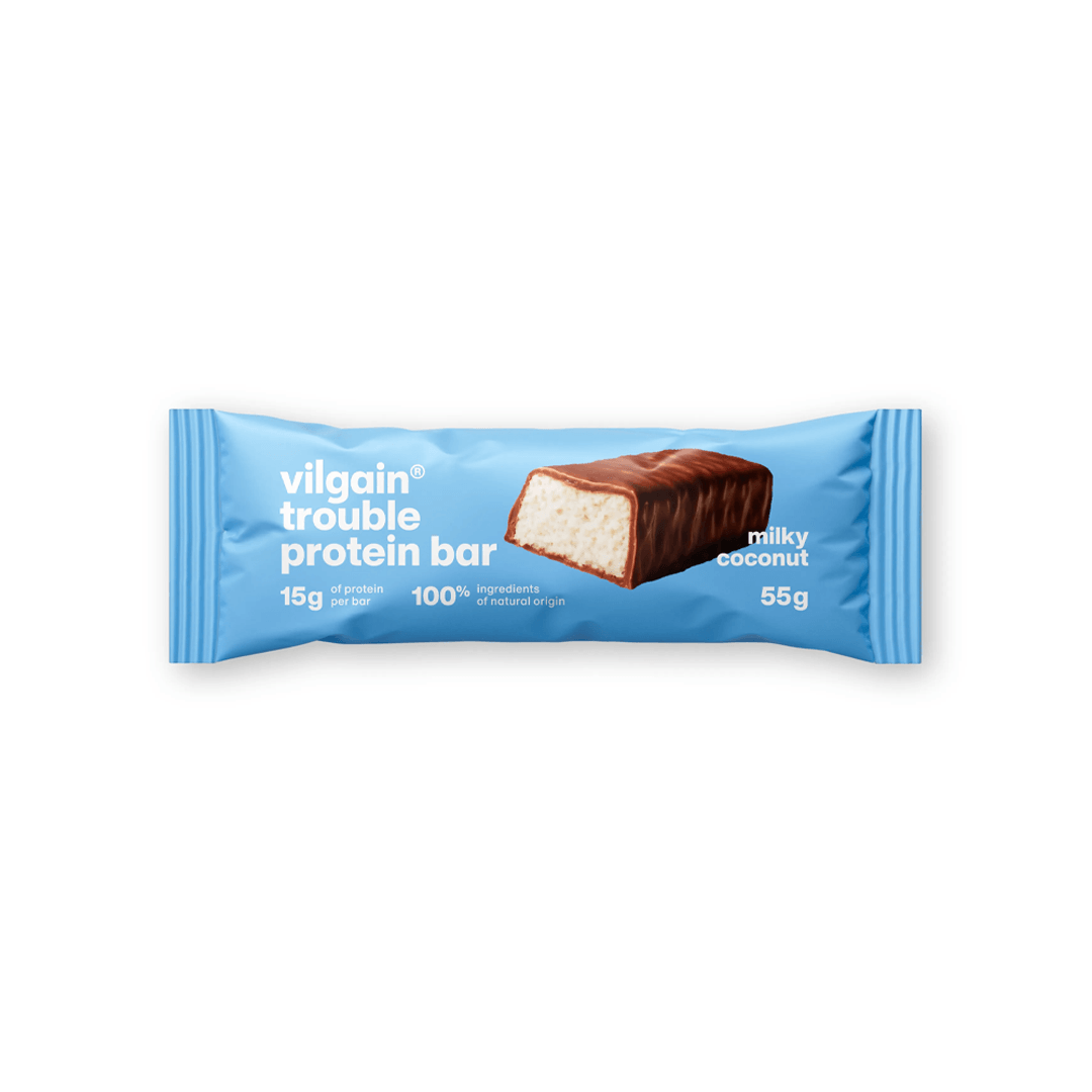 Protein Riegel Double Trouble Kokosnuss mit Milchschokolade