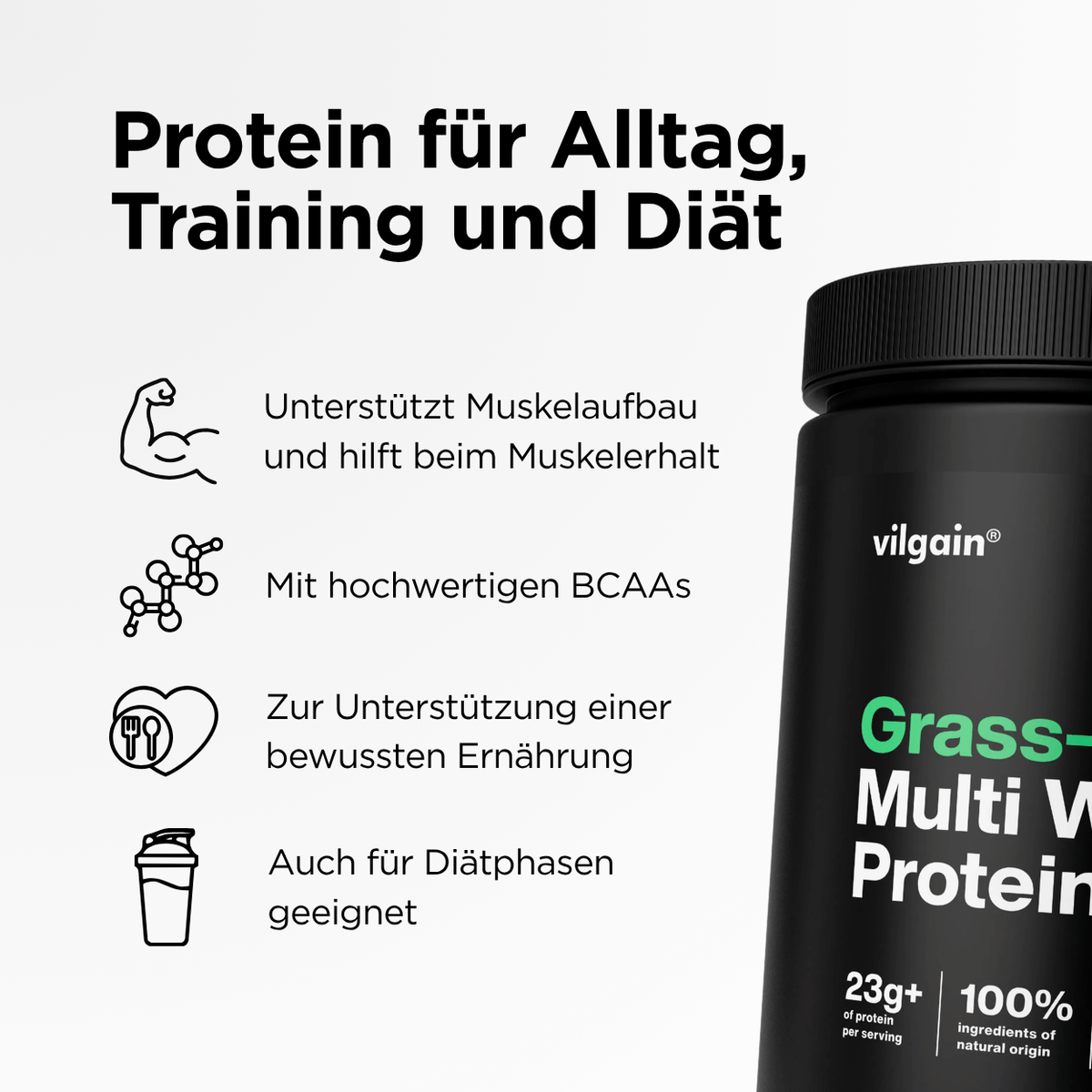 Multi Weidemilch Whey Protein Vanille