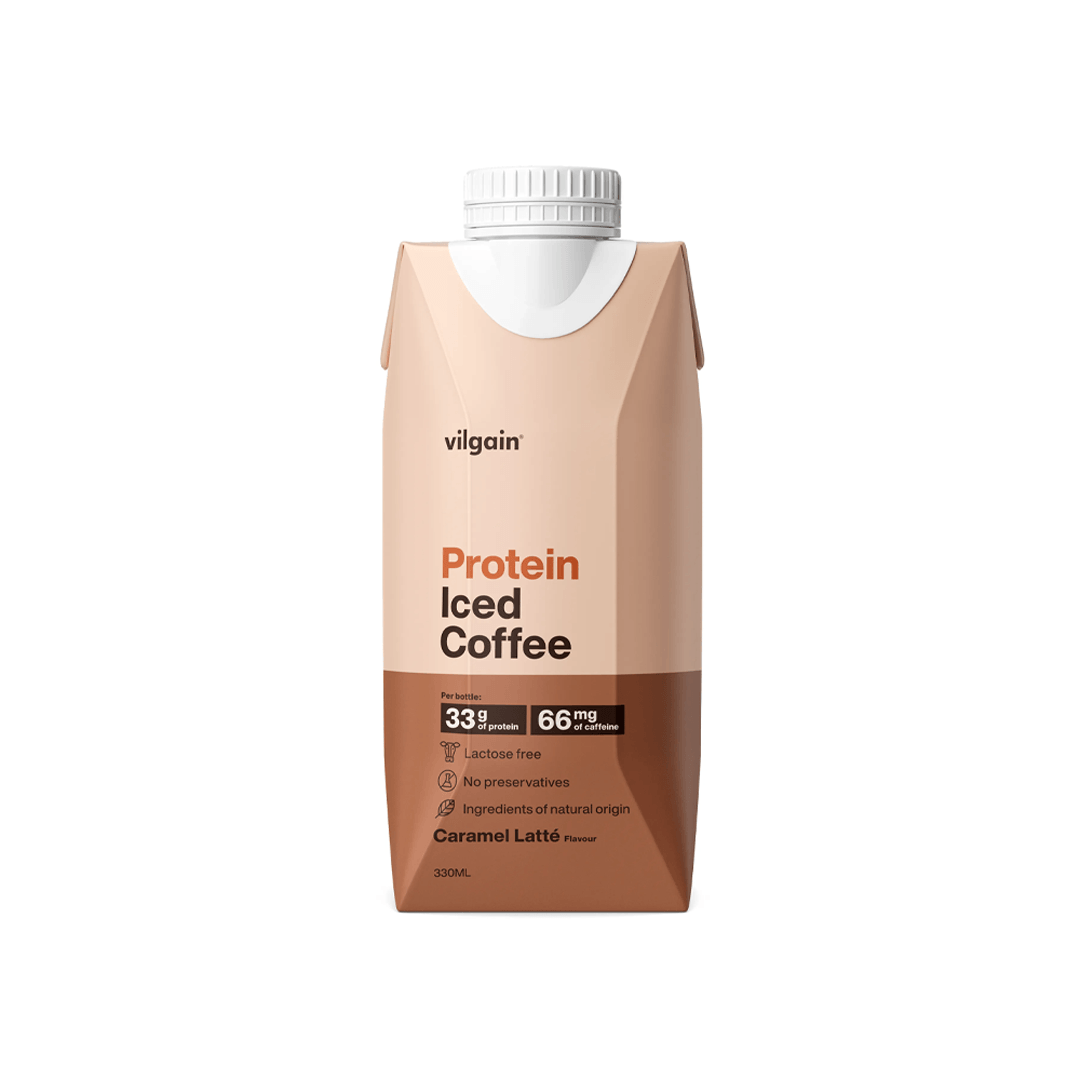 Protein Eiskaffee Karamell Latte