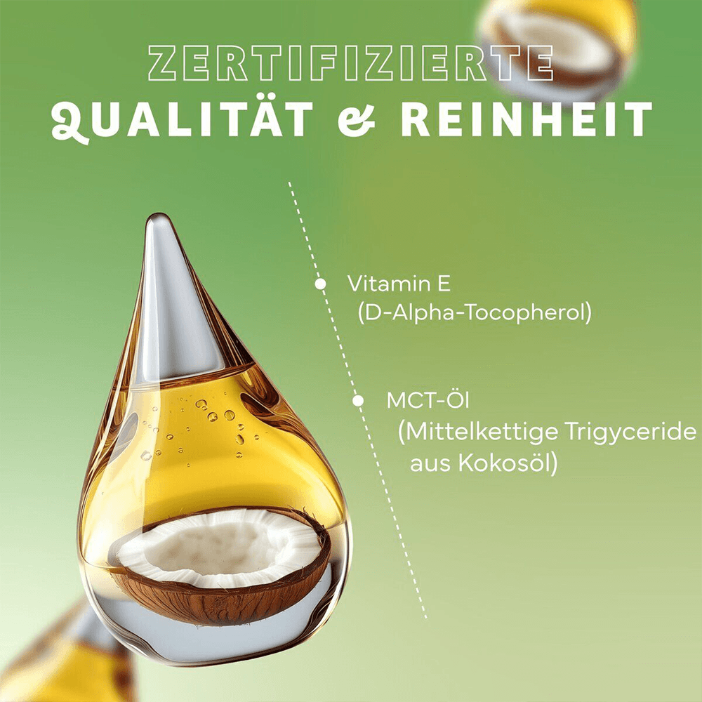 Vitamin E Tropfen aus Sonnenblumen
