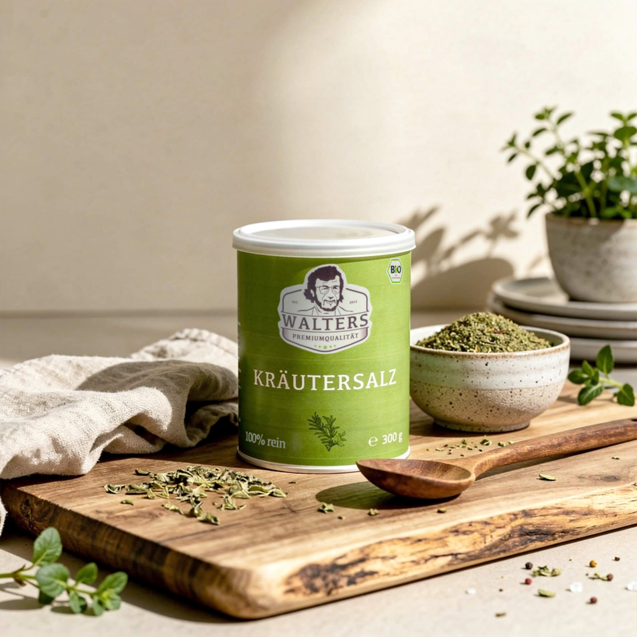 Kräutersalz mit deutschem Ur-Steinsalz und feinen Kräutern