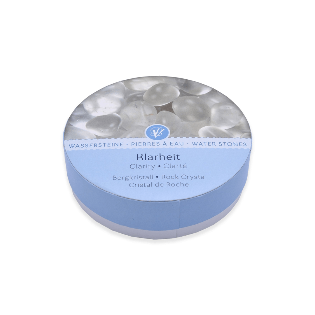 Bergkristall Wassersteine „Klarheit und Wahrnehmung“ in Geschenkdose