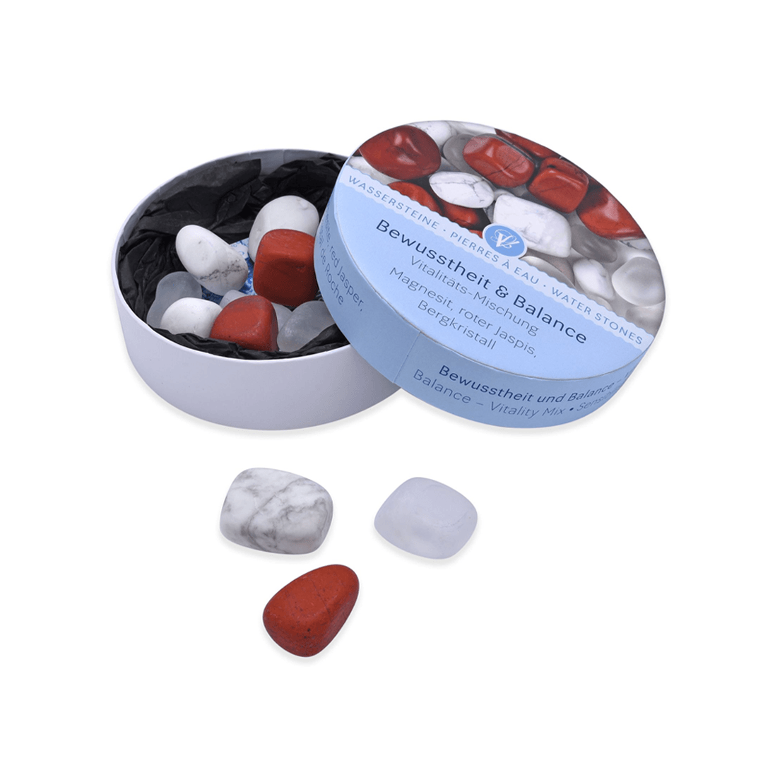 Wassersteine Vitalitätsmischung „Bewusstheit und Balance“ in Geschenkdose