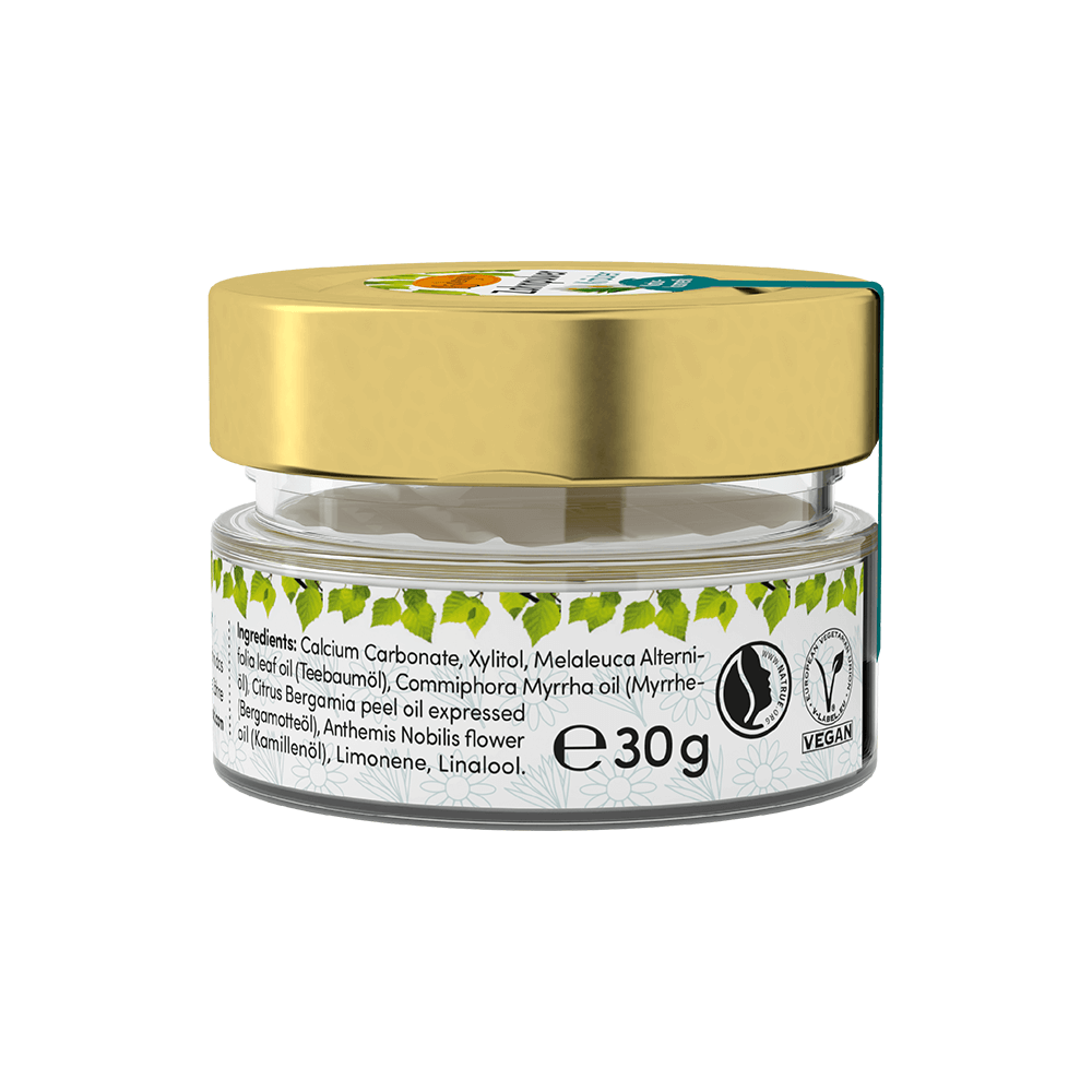 Fluoridfreies Zahnpulver Kräuter