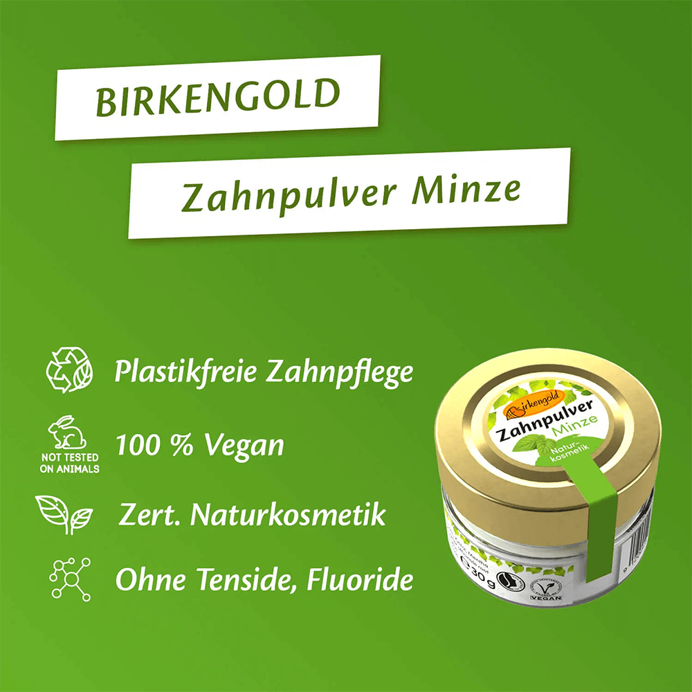Fluoridfreies Zahnpulver Minze
