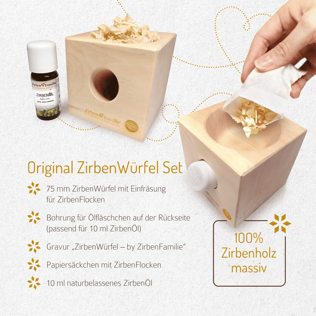 „Gute Nacht“ Zirben Geschenkset