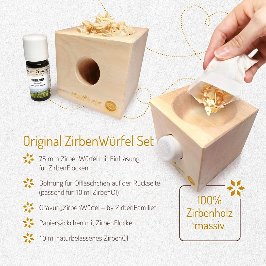 ZirbenWürfel Lufterfrischer Set