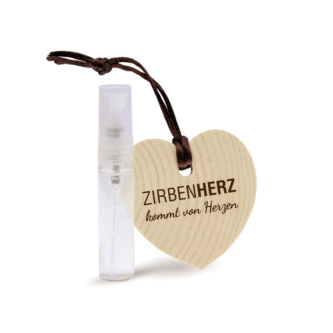 Zirbenherz und Zirbenspray Anhänger Set