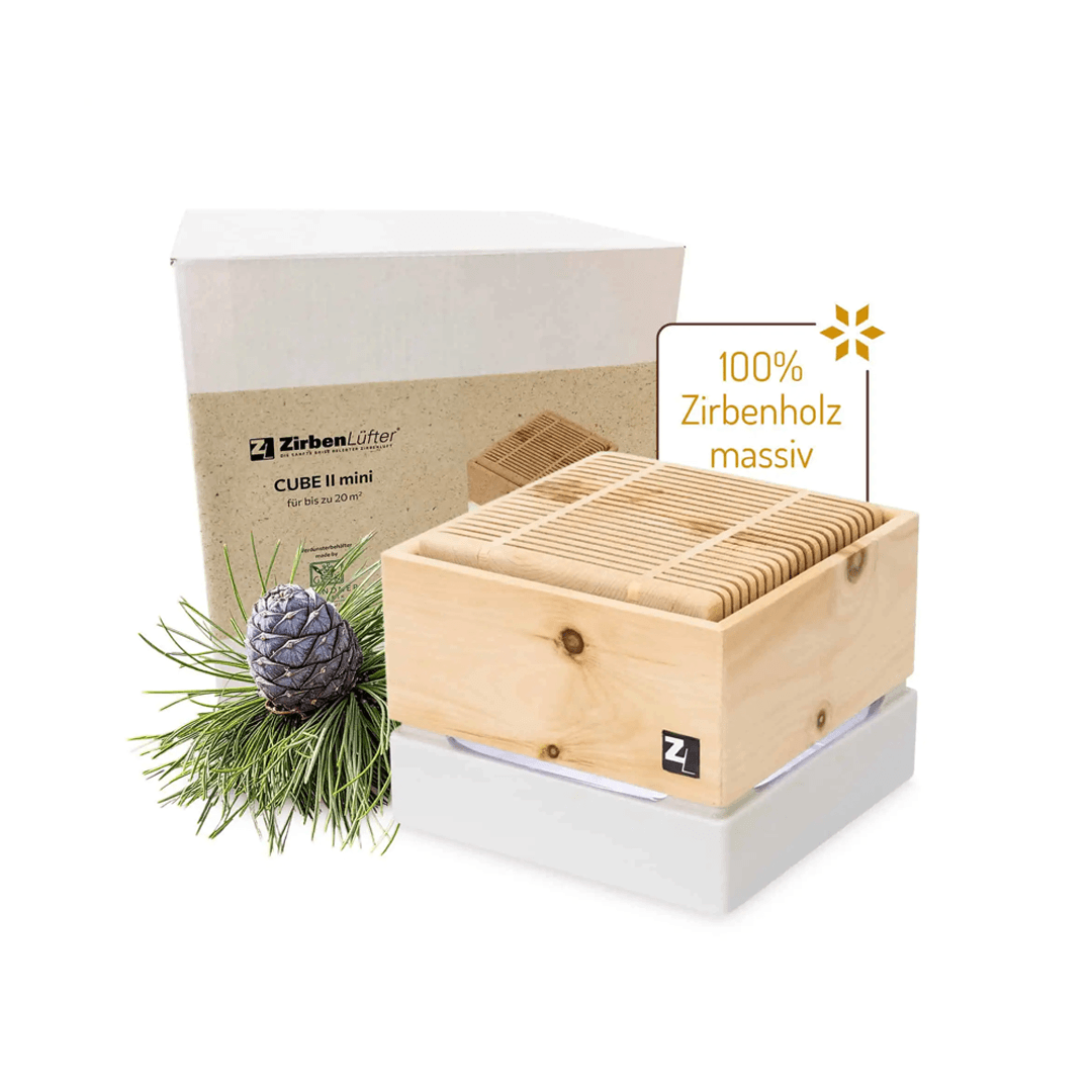 Zirbenlüfter Aura (Cube II Mini) für ein tolles Raumklima
