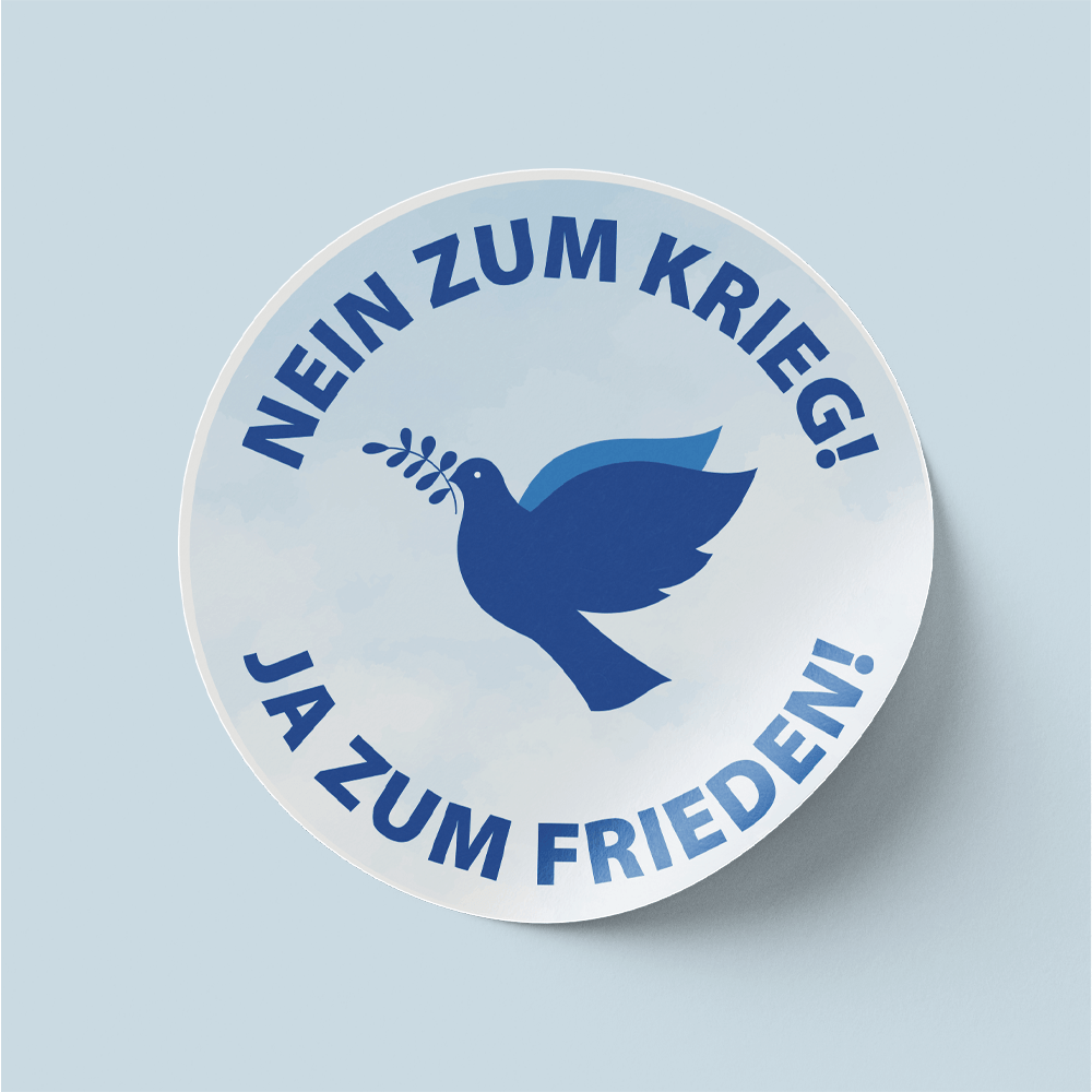 Aufkleber „Nein zum Krieg! Ja zum Frieden!“